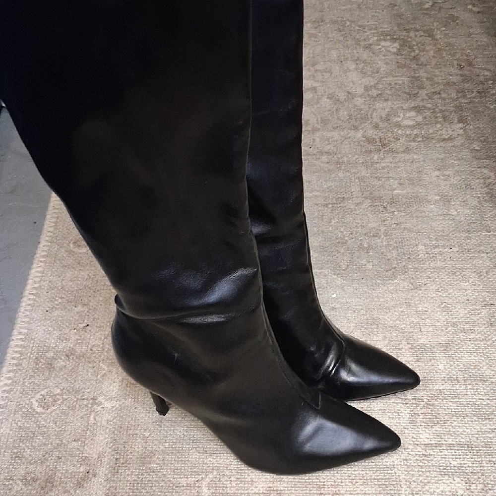 INC International Concepts Black Heeled Boots